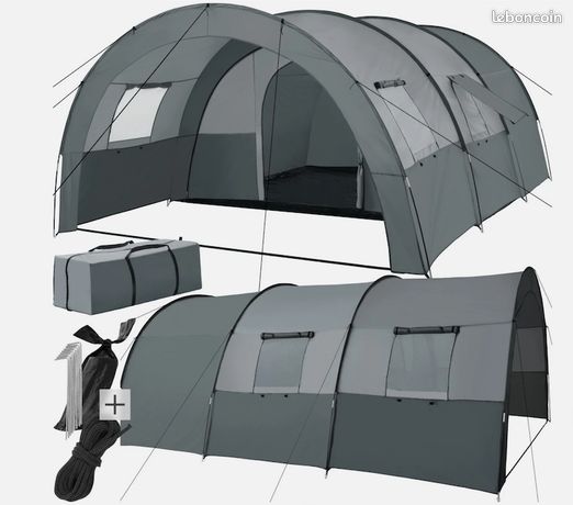 Tente de Camping 6 places 350x480x195 cm gratuite