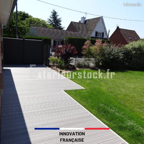 Terrasse Composite Gris Anthracite EC102 - Offre Déstockage Conception Française
