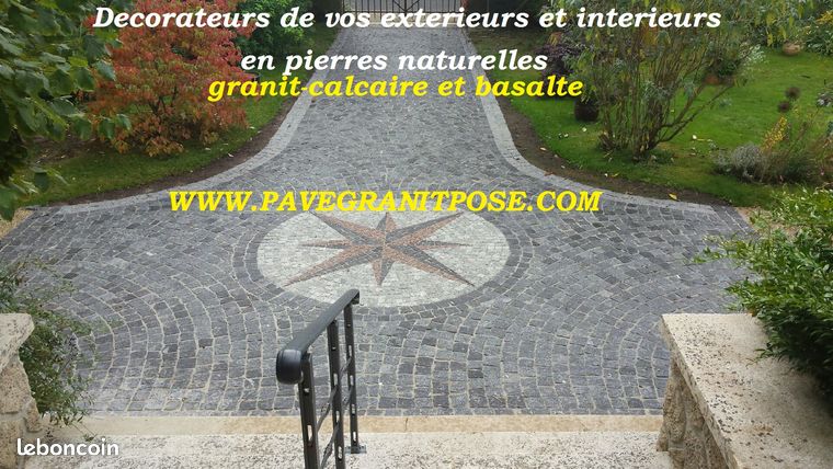 Terrasse pavé granit cour