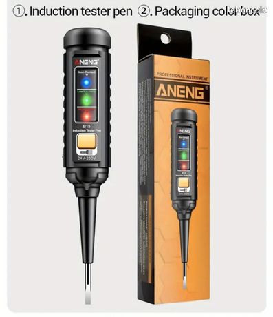 Testeur de Détection CC Tournevis à Indicateur Lumineux Mètre Isolé pour Électricien Stylo Tester Compact Outils Dépannage Circuit Détection Voltage Appareil