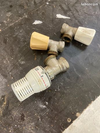 Tête thermostatique pour radiateurs + robinet boutons