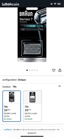 Tête rasoir BRAUN 7 70S 73S