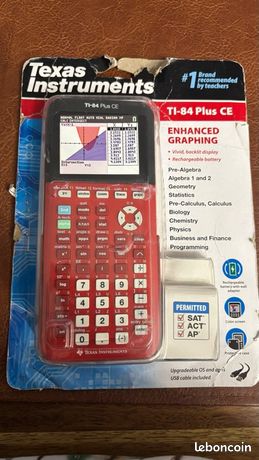 Texas Instruments TI-84 Plus CE Color Graphing Calculator Radical Red