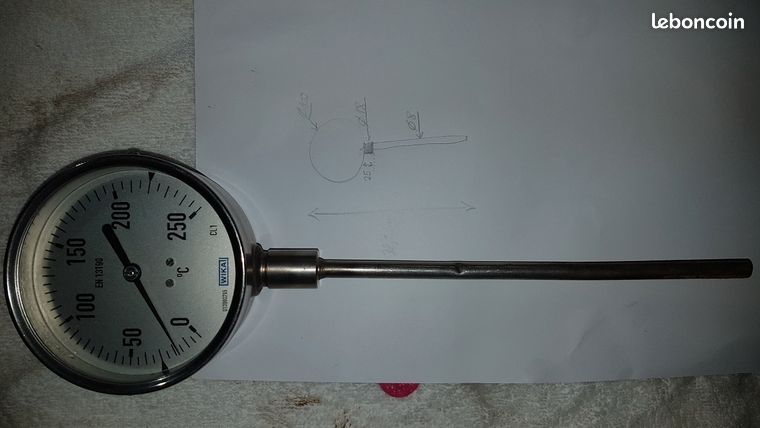Thermomètre 250° diamètre 100mm