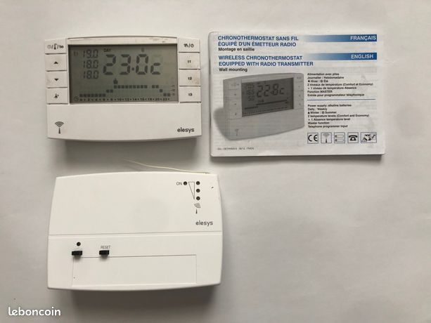 Thermostat d'ambiance Sans fil ELESYS programmable + 1 récepteur