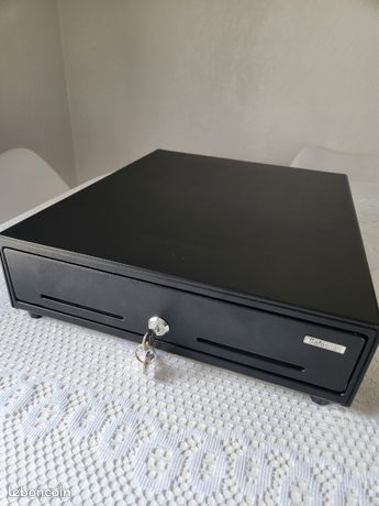 Tiroir caisse professionnel en métal noir