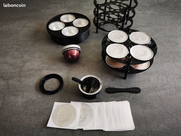 Titre: Kit de remplissage capsules Nespresso Vertuo + 50 opercules