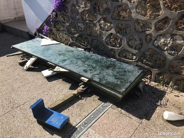 Toit veranda double vitrage verres fumés