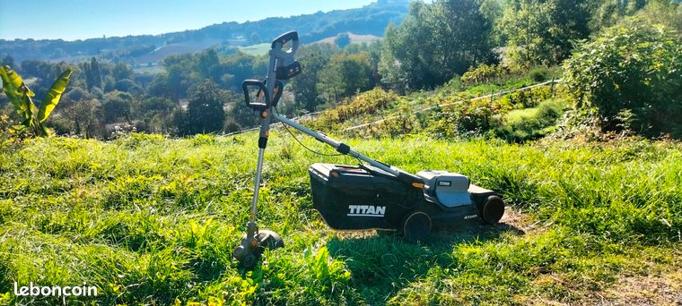 Tondeuse plus débroussailleuse sur batterie