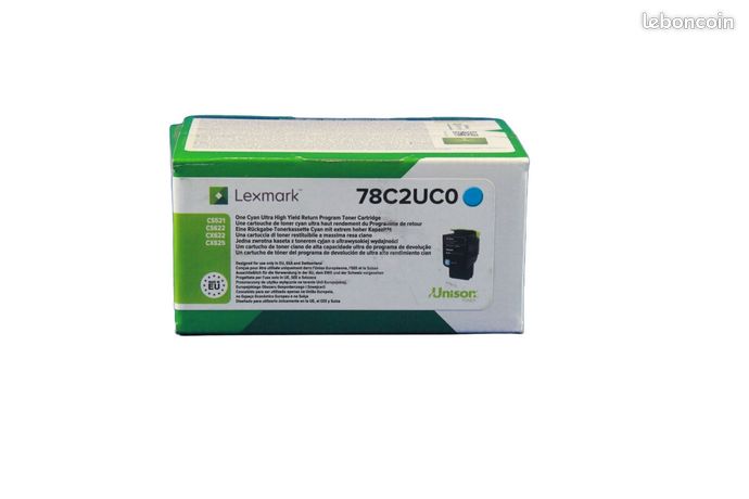 Toner Lexmark Cyan 78C2UC0 Original Neuf