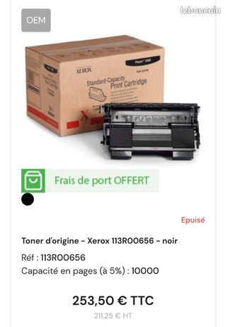Toner XEROX PHASER 4500 NOIR