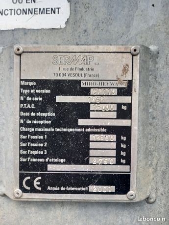 Tonne lisier miro 11'000l