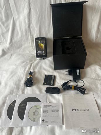 TOUJOURS DISPO - LIRE AVANT HTC Touch HD 8282 Blackstone très bon état fonctionnel - réseau bouygues telecom - avec accessoires - Téléphone Mobile Vintage Ancien Collector