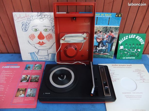 Tourne disque orange