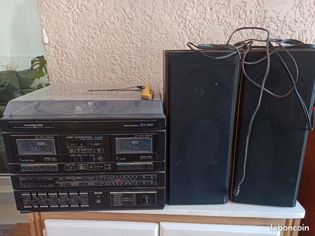 Tourne-disque vintage EUROPHON RCK 2140 avec enceintes