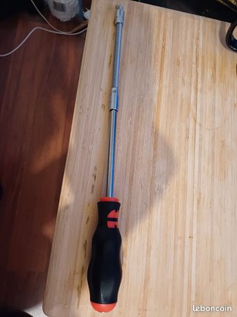 Tournevis 1/4 et grande rallonge flexible wurth zebra