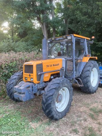 Tracteur Renault 70.34 avec chargeur et pince godet crocodile