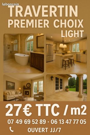 Travertin Light Premium – 1er choix direct usine -‌⁭⁭⁢‌⁬⁬‍⁭⁫⁢⁬⁬⁢⁭
