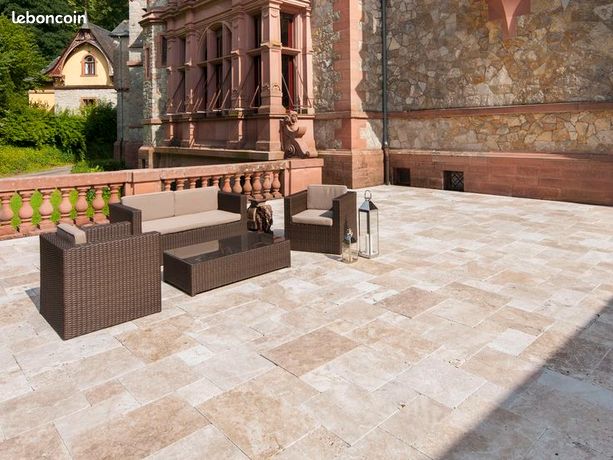 Travertin pierre naturelle dallage margelles marches PRIX CANON