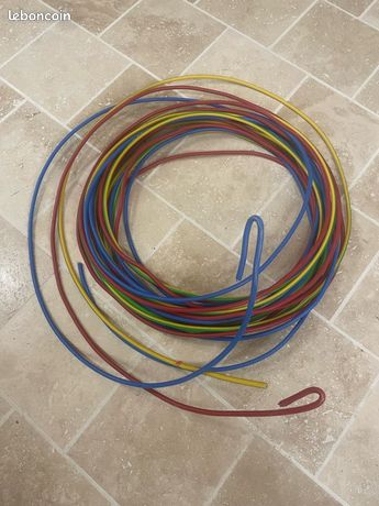 Trio de câbles électriques 16 mm2 - phase / terre / neutre