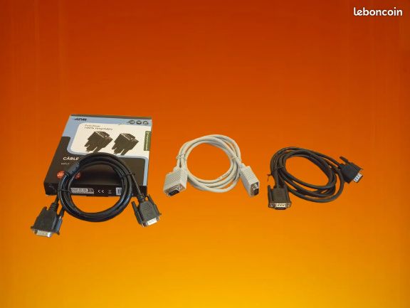 Trio de cables vga pour ecran
