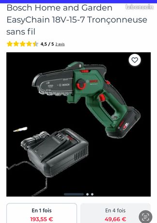 Tronçonneuse électronique Bosche avec batterie