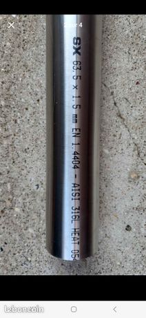 Tube inox 635mm 316L