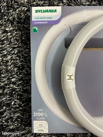Tube fluo circulaire 32w g10q sylvania ampoule circline