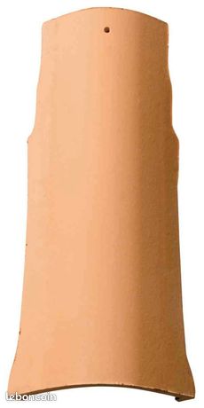 Tuile canal chapeau Stop - terre cuite - ocre - 400x195 mm et Tuile terre cuite canal Courant LTS Stop Monier Rouge 215x155 mm