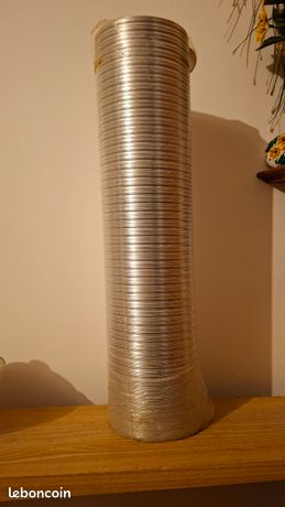 Tuyau étirable alu pour évacuation hotte lavé lingeetc