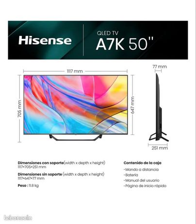 Tv hisense 50a7kq 2023