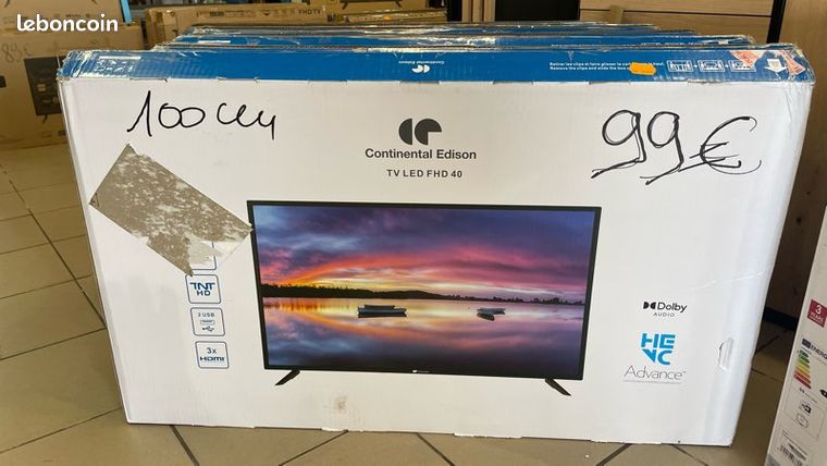 TV LED HD Continental Edison 101cm