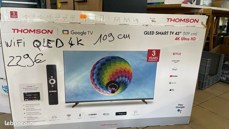 TV QLED 4K WIFI Thomson 109cm