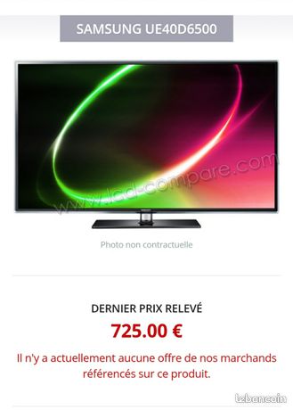 TV Samsung 3D UE40D6500. Donne un support mural plus un lampadaire