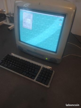 Une révolution a sa sortie en 1998. Ordinateur tout en un écran disque dur tout.en coloré. Pour fans de Mac et dimac Il est en état de marche