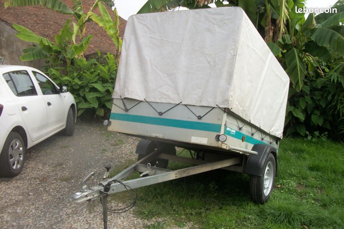 Remorque verts loisirs 750kg avec plateau basculant roue jockey