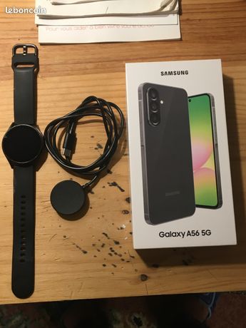 V/Echange Samsung A56 5G 8/256Go + Montre Galaxy Watch 4