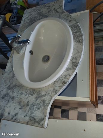 Vasque fibre et marbre