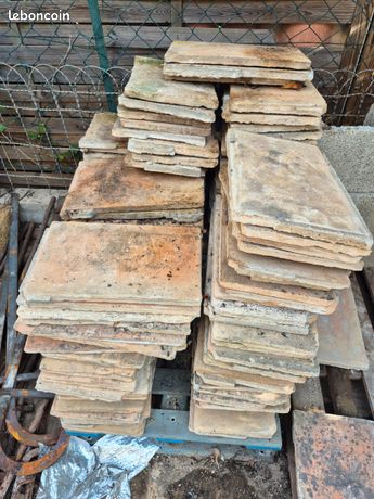 Vend 10m2 de dalles en terre cuite
