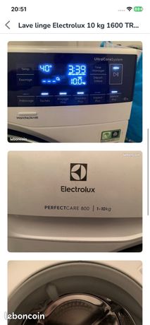 lave linge Electrolux 10 KG de 1600 TR