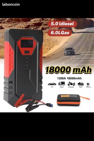 Vend Neuf démarreur de saut de voiture 1200A 18000mAh batterie