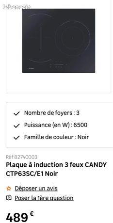Vend plaque de cuisson induction neuve