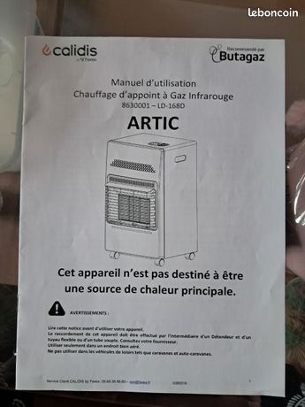 Vends chauffage d'appoint à gaz infrarouge sans la bouteille