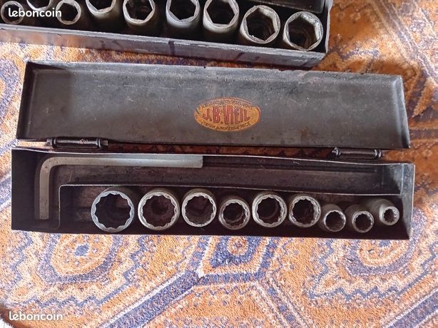 UN 2 BOITES outils de bricolage vintage années 60 JB VIEL NICE