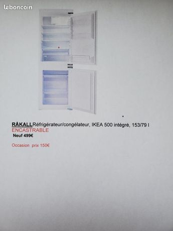 refrigerateur congélateur Ikea