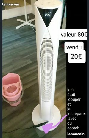 Ventilateur colonne valeur 80 cedez 20Valeur 80 vendu 20