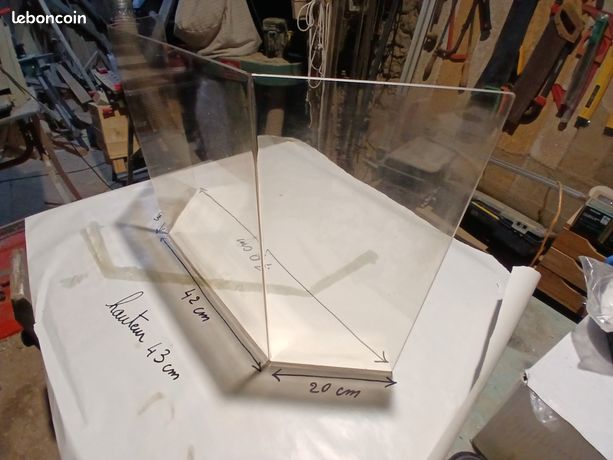 Verre octogonale pour insert a bois
