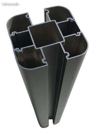 VERTEX Clôture en ALUMINIUM & BOIS COMPOSITE