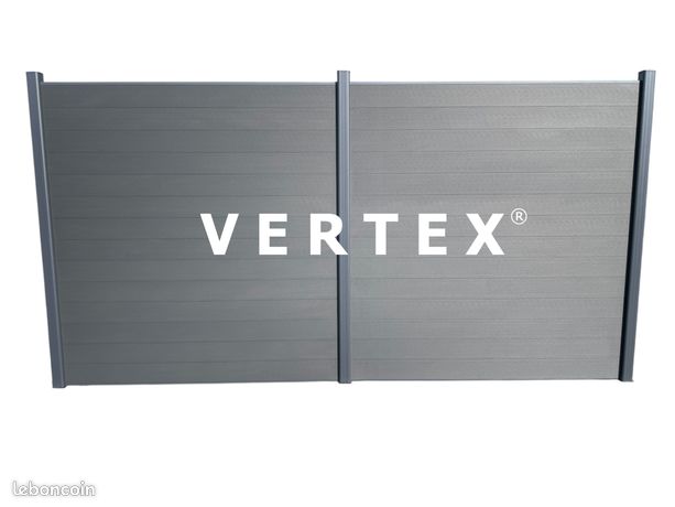 VERTEX Clôture en ALUMINIUM & BOIS COMPOSITE