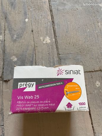 Vis à placo 25 spécial pièce humide Siniat